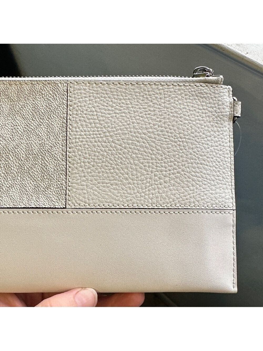 Michael Kors White Wristlet with Silver Studs New Never Used, Perfect for a Gift - Picture 10 of 17